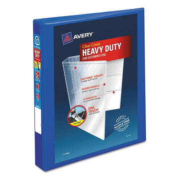 Avery® Heavy-duty View Binder With Durahinge And One Touch Ezd Rings, 3 Rings, 1" Capacity, 11 X 8.5, Pacific Blue freeshipping - TVN Wholesale